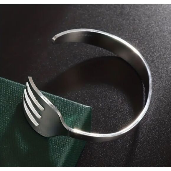 Stainless Steel FORK Bracelet Men Women - Picture 2 of 5